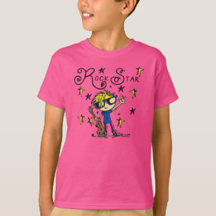 Camiseta Estrella del rock rubia del muchacho