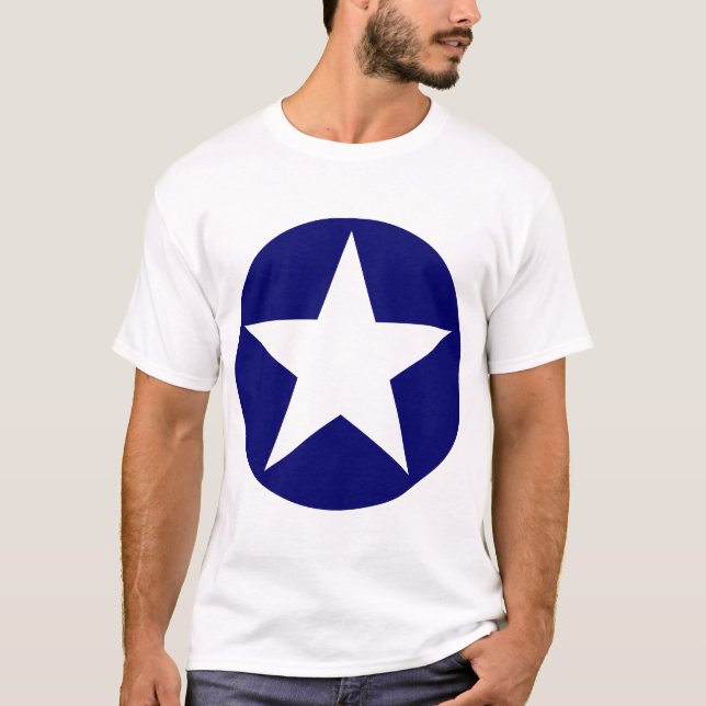 Camiseta Estrella en círculo - Azul oscuro (Anverso)