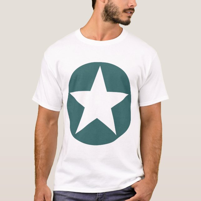 Camiseta Estrella en círculo - Verde (Anverso)