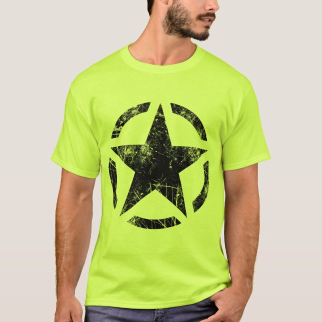 Camiseta Estrella Estilo de Grunge Vintage (Anverso)