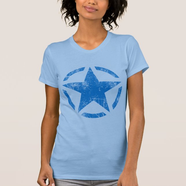 Camiseta Estrella Estilo de Grunge Vintage (Anverso)