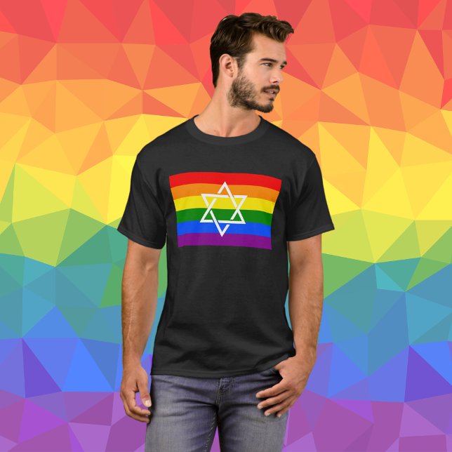 Camiseta Estrella judía de David Gay Praid Bandera arco iri (Subido por el creador)
