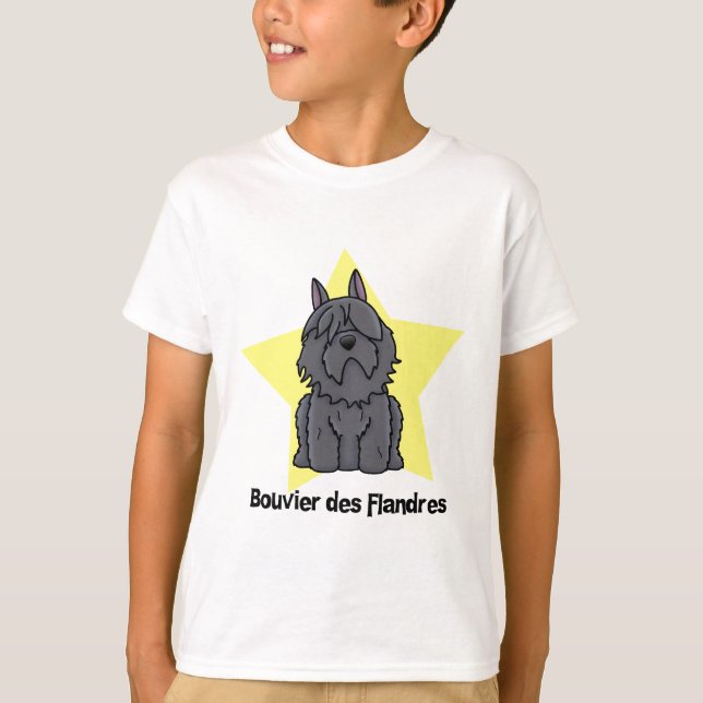 Camiseta Estrella Kawaii Bouvier des Flandres (Anverso)