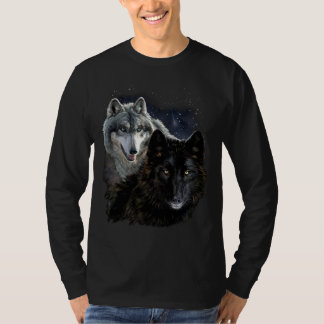 Camiseta Estrella loba lobos de luna salvaje estrellas leal