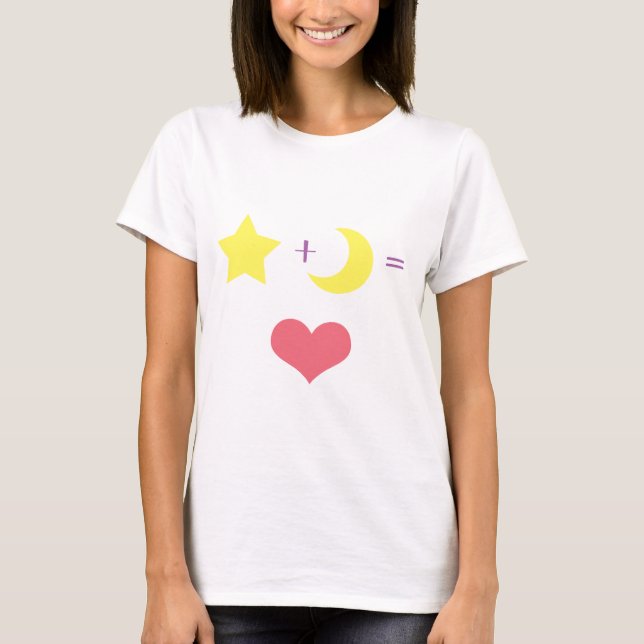 Camiseta Estrella + Luna = amor (Anverso)