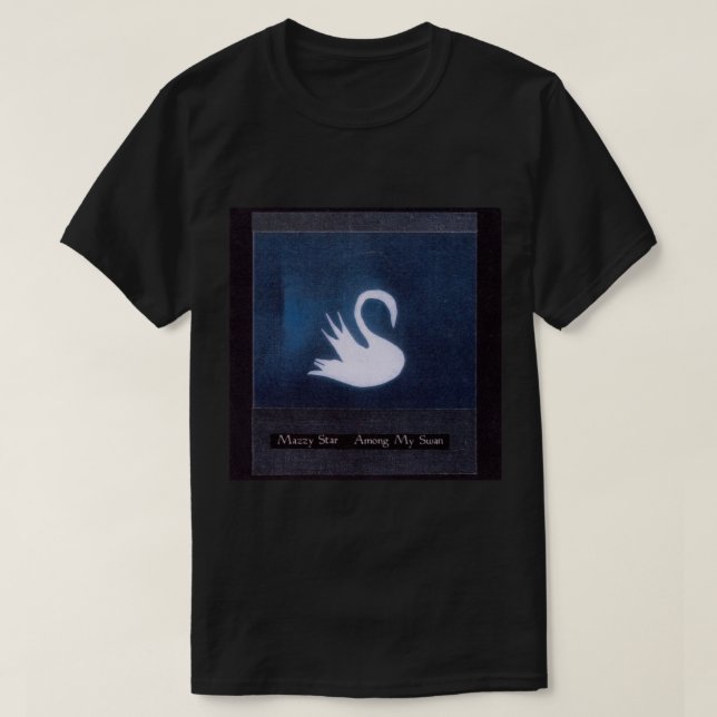 Camiseta Estrella Mazzy entre la portada de mi álbum Swan (Diseño del anverso)
