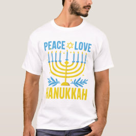 Camiseta Estrella Menorah de David azul amarillo blanco