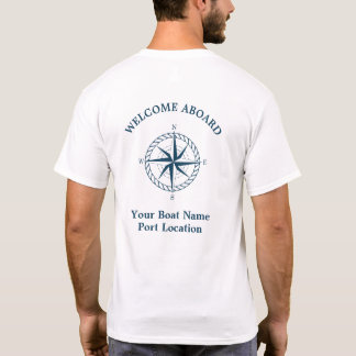 Camiseta Estrella Náutica Personalizado Nombre Barco Camise