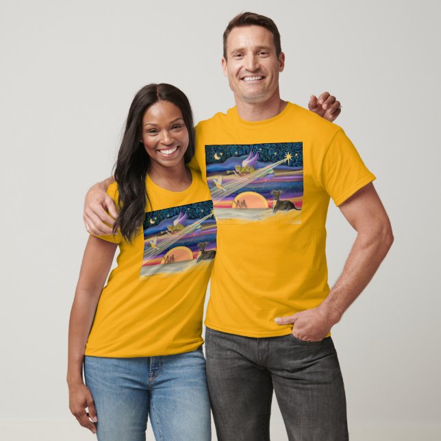 Camiseta Estrella navidad - Greyhound italiano (gris) (Unisexo)