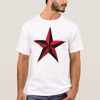 Camiseta Estrella negra y roja