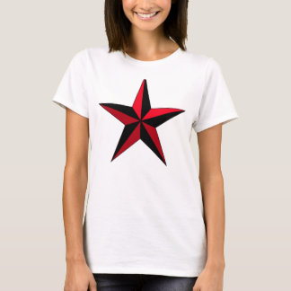 Camiseta Estrella negra y roja