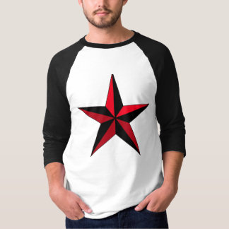Camiseta Estrella negra y roja