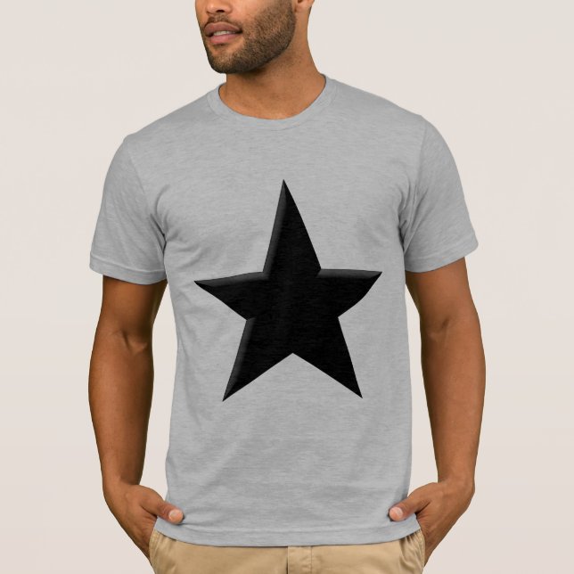 Camiseta Estrella - Negro (Anverso)