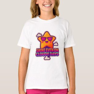 Camiseta Estrella Neon Kawaii - "Brilla incluso en días nub