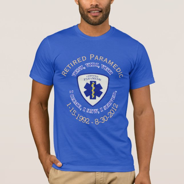 Camiseta Estrella paramédica certificada por retiro de la c (Anverso)
