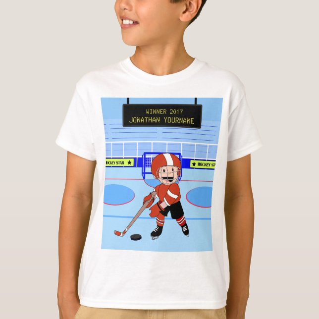 Camiseta Estrella personalizada de hockey sobre hielo (Anverso)