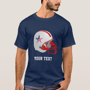 Camiseta Estrella personalizado sobre casco blanco y rojo d
