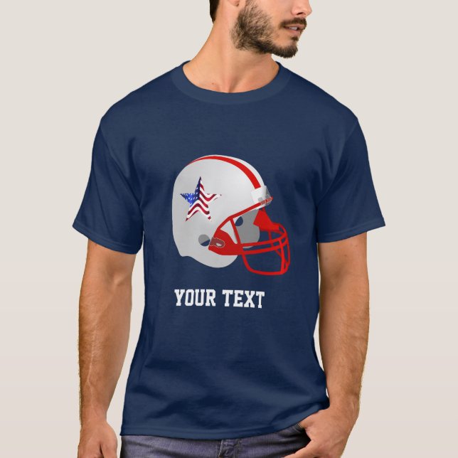 Camiseta Estrella personalizado sobre casco blanco y rojo d (Anverso)