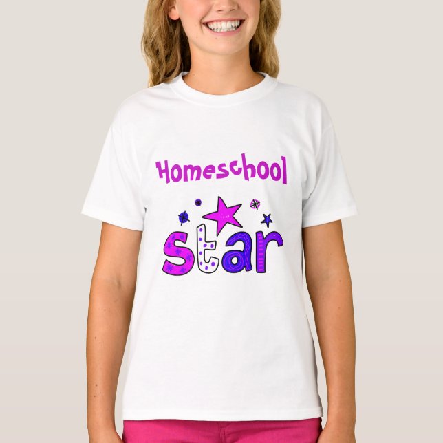 Camiseta Estrella Purple Homeschoa (Anverso)
