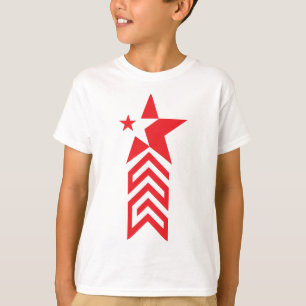 Camiseta Estrella Roja con Flechas de Chevron