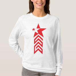 Camiseta Estrella Roja con Flechas de Chevron