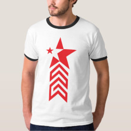 Camiseta Estrella Roja con Flechas de Chevron