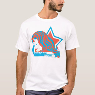 Camiseta Estrella roja y azul de la mujer Maravilla