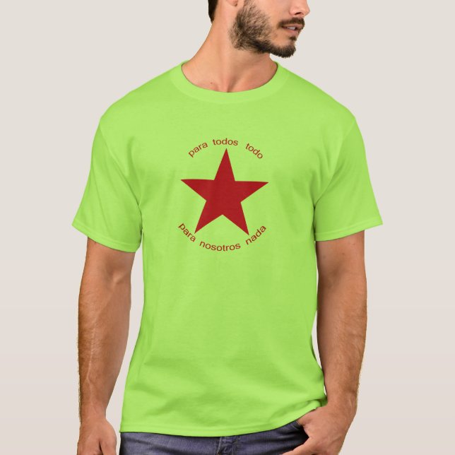 Camiseta Estrella roja Zapatista (Anverso)