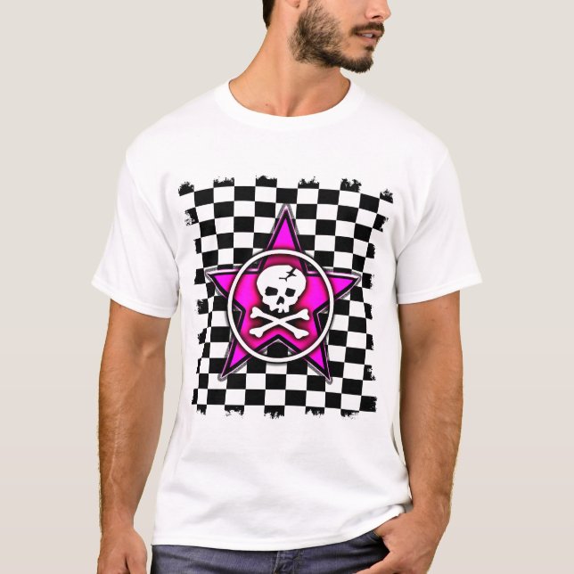Camiseta Estrella rosa Skull (Anverso)