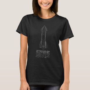 Camiseta Estrella Sn15 Space Exploration Rocket Blueprint