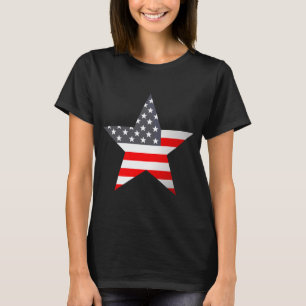 Camiseta Estrella sombreada de la bandera estadounidense.