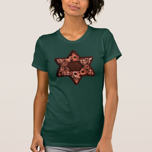 Camiseta Estrella Steampunk de David (Anverso)