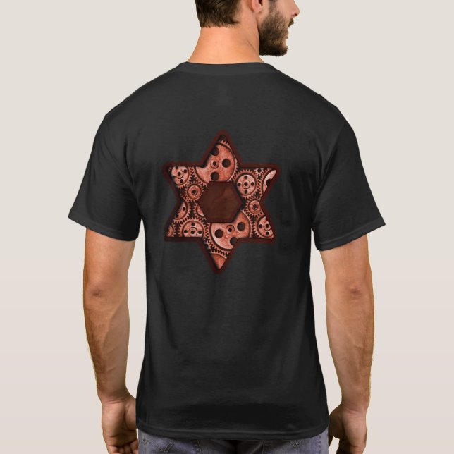 Camiseta Estrella Steampunk de David (Reverso)