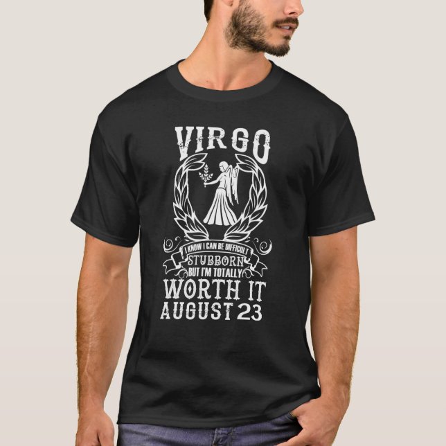 Camiseta Estrella Virgo Zodiac Agosto 23 Astrología Horosco (Anverso)