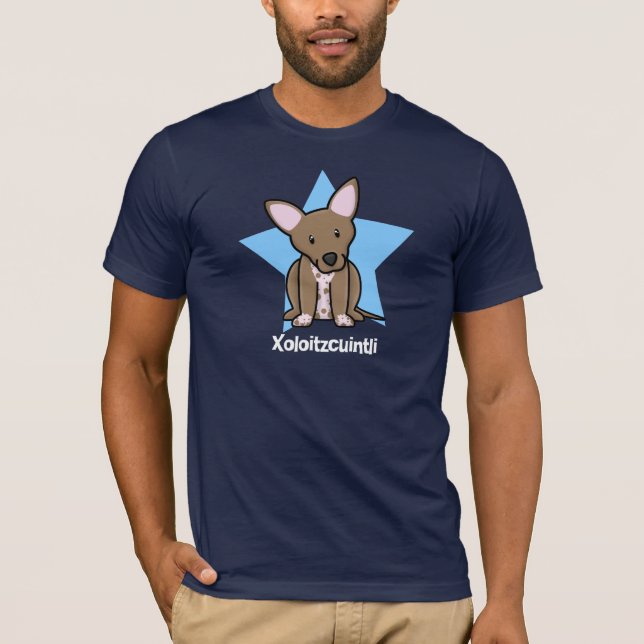 Camiseta Estrella Xoloitzcuintli de Kawaii (Anverso)