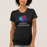 Camiseta Estrella y Dreidel<br><div class="desc">Un Chanukah feliz a todos con esta estrella judía y a pares de dreidels.</div>