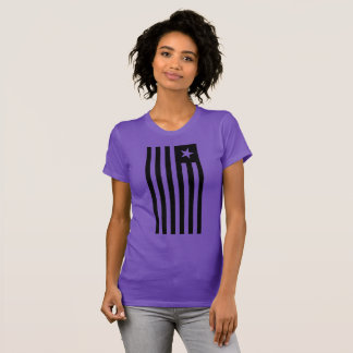 CAMISETA ESTRELLA Y FRAGMENTOS NEGROS Y BLANCOS PATRIOTAS