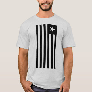 CAMISETA ESTRELLA Y FRAGMENTOS NEGROS Y BLANCOS PATRIOTAS
