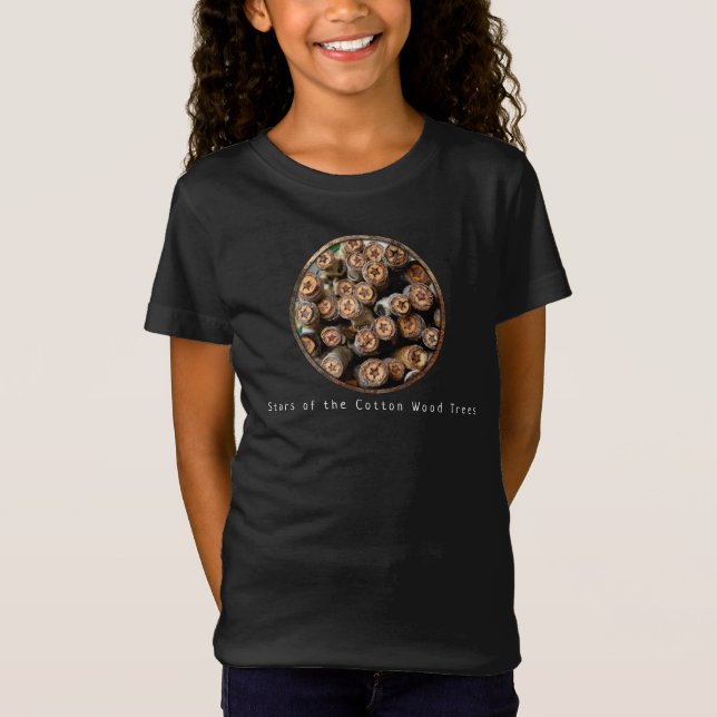 Camiseta Estrellas a lo largo de los árboles de madera de a (Anverso)