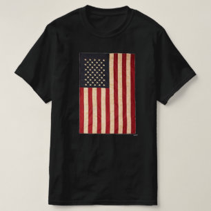 Camiseta Estrellas antiguas y rayas Bandera estadounidense 