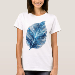 Camiseta Estrellas Azules Icónicas de Plata en una Hoja Dis