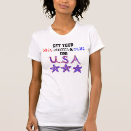 Camiseta Estrellas azules rojas de Estados Unidos Patriótic