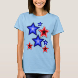 Camiseta Estrellas azules y del rojo brillantes