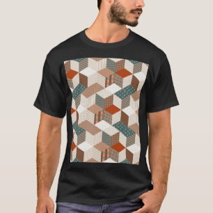 Camiseta Estrellas de arte marrón vintage