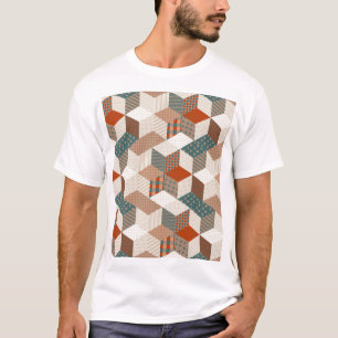 Camiseta Estrellas de arte marrón vintage