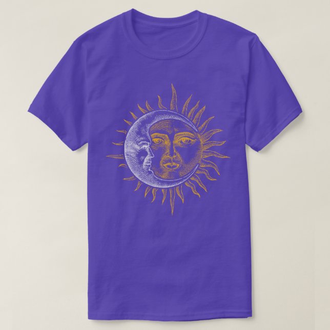 Camiseta Estrellas de astronomía de época astronauta de pla (Diseño del anverso)