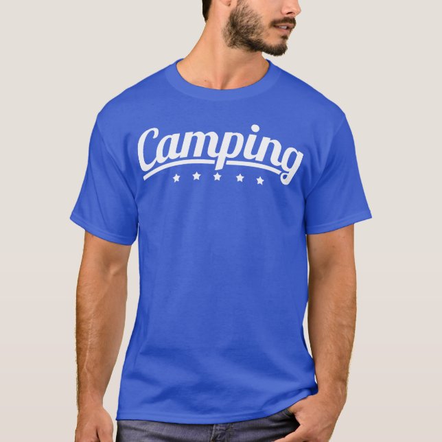Camiseta estrellas de camping familiar (Anverso)