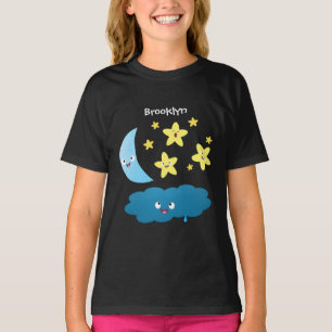 Camiseta Estrellas de canto, personalizado de luna y nube