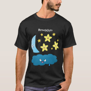 Camiseta Estrellas de canto, personalizado de luna y nube