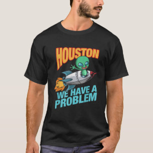 Camiseta Estrellas de cohete alienígena Houston UFO Space T